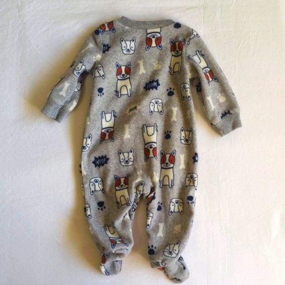 carter's 2-pack dog fleece snap footie sleeper pajamas bundle newborn baby boy - Picture 7 of 12